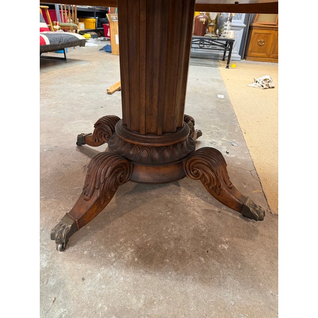 Traditional Round Empire Dining Table For Sale - Image 3 of 7