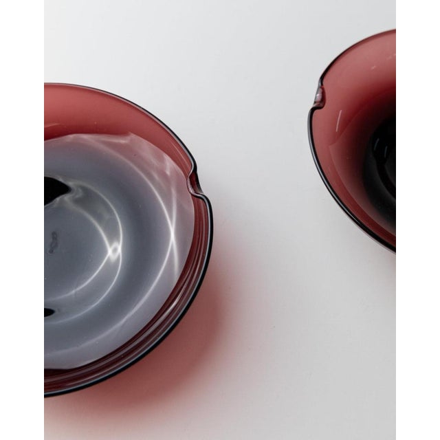 Glass Vintage Murano Glass Ashtrays, Italy, 1970s, Set of 2 For Sale - Image 7 of 11