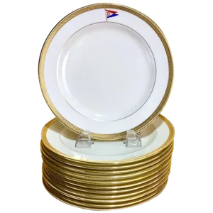 Cauldon First Class Steamship or Yacht Dessert Plates - Set of 12