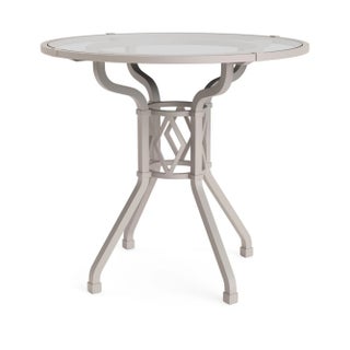 Brown Jordan Venetian 30" Round Dining Table, Dove frame For Sale