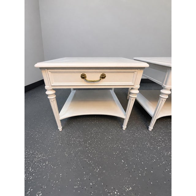 1970's Neoclassical Henredon Painted Nightstands- A Pair For Sale In Baton Rouge - Image 6 of 11