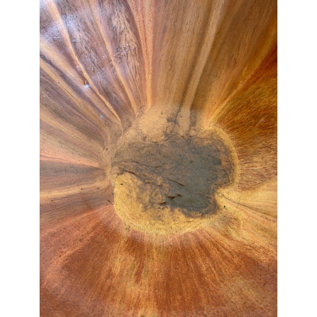 Large Brown Drip Glaze Ceramic Bowl 1960s Mid-Century Modern For Sale - Image 9 of 10