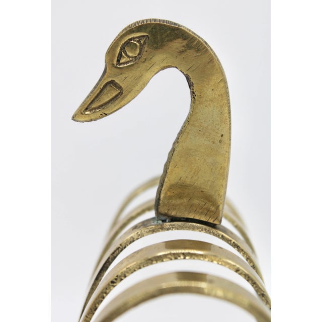 Metal Vintage English Traditional Brass Duck Letter Rack For Sale - Image 7 of 8