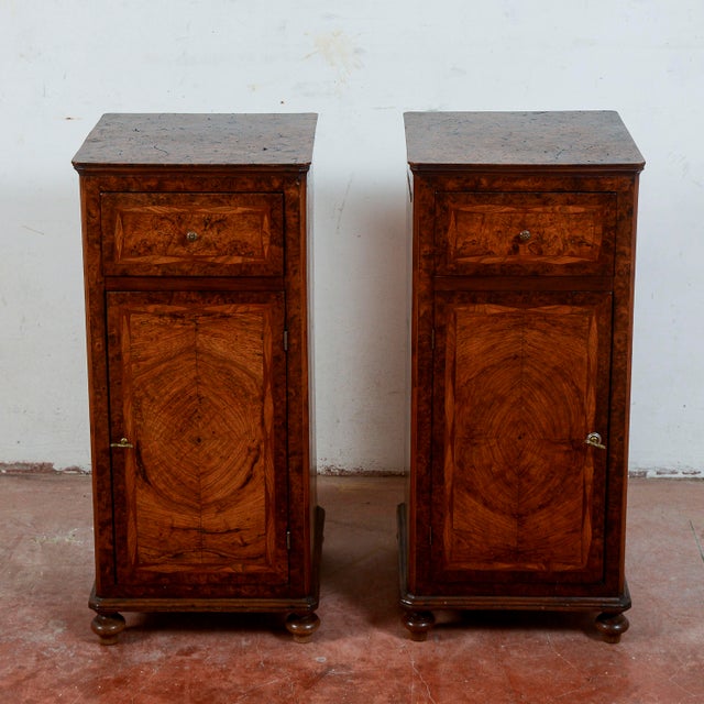 Inlaid Bedside Tables, 19th Century, Set of 2 For Sale - Image 10 of 18