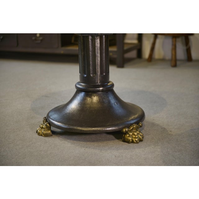 Neo-Classical Cast Iron and Verre Églomisé Coffee Table, 1940s For Sale - Image 3 of 10