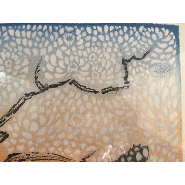 Contemporary Large, Professionally-Framed Semi-Abstract Original Watercolor Painting For Sale In New York - Image 6 of 9