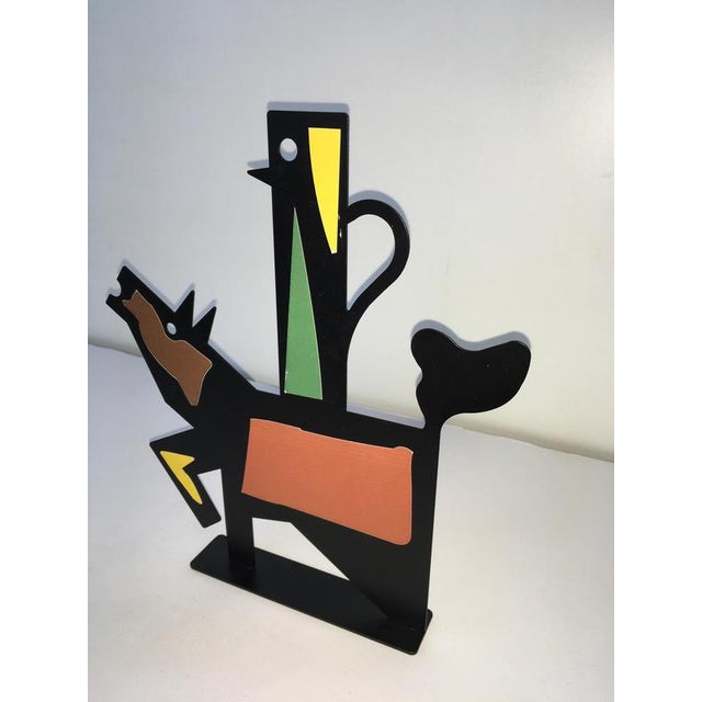 White Painted Metal Sculpture by Riccardo Dalisi, Italy, 1980s For Sale - Image 13 of 18