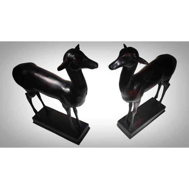 Chiurazzi, Pompeian Deer from Herculaneum, 1930, Bronzes, Set of 2 For Sale - Image 3 of 14