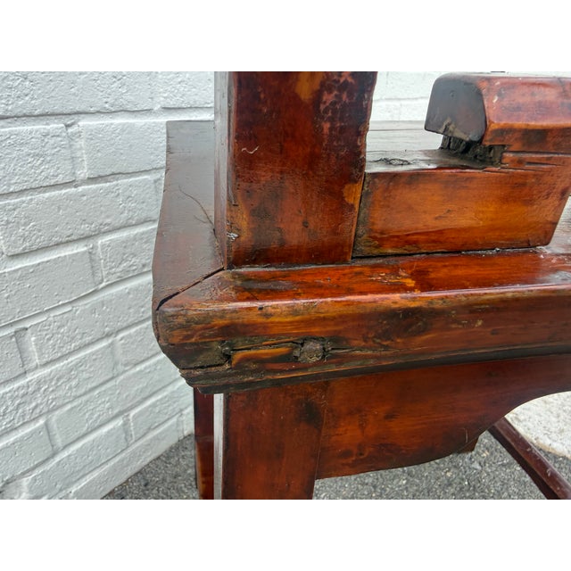 19th Century Pair of Chinoiserie Style Carved Wood Hall Chairs For Sale - Image 14 of 16