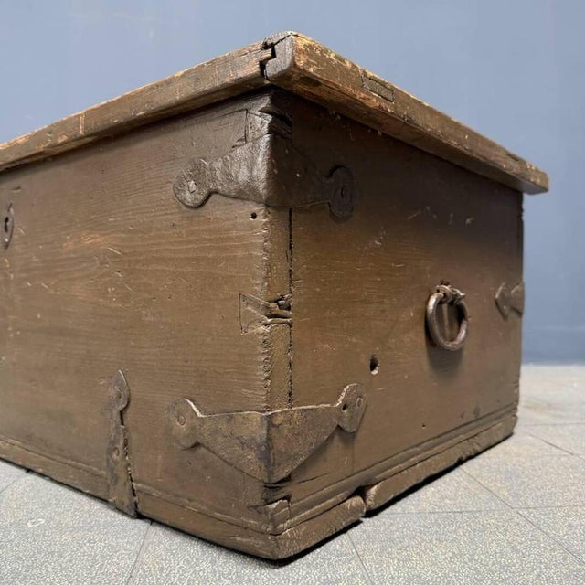 Antique Wooden Swedish Chest For Sale - Image 11 of 18