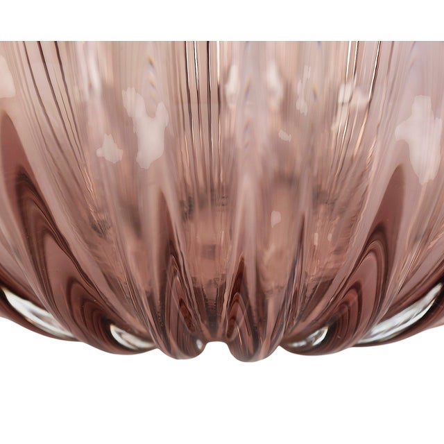 Large Handmade Purple Murano Glass Vase from Toso, 1980s For Sale - Image 7 of 9