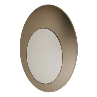 Round Two-Tone Mirror, 1970s For Sale