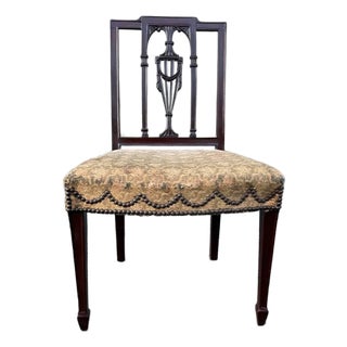 Antique Federal Mahogany Square Shield-Back Side Chair For Sale