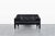 Mid-Century Modern Vintage Black Leather Cab 415 Settee by Mario Bellini for Cassina For Sale - Image 3 of 13