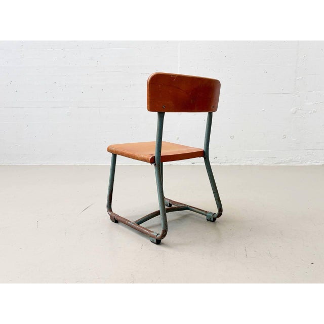 Vintage Children's Chair with Tubular Steel Frame, 1950s For Sale - Image 4 of 15