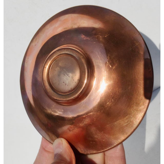 Mid-Century Modern Enamel and Copper Goldfish Dish by Tom H Holland For Sale - Image 3 of 7