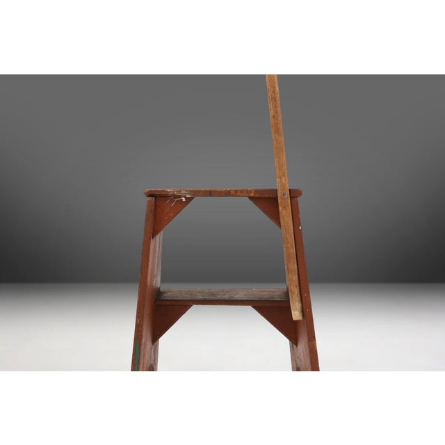 Industrial Wooden Stepladder, France, 1900s For Sale - Image 12 of 13