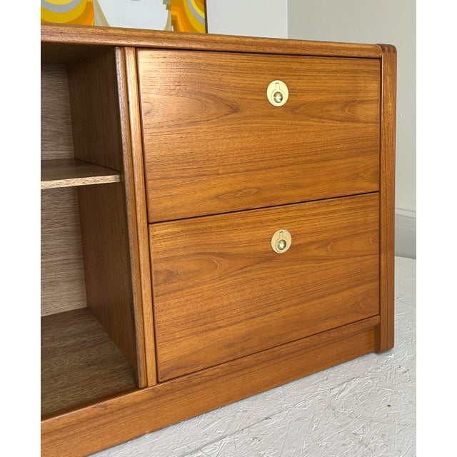 Brown 1970s Teak Credenza by D-Scan For Sale - Image 8 of 11