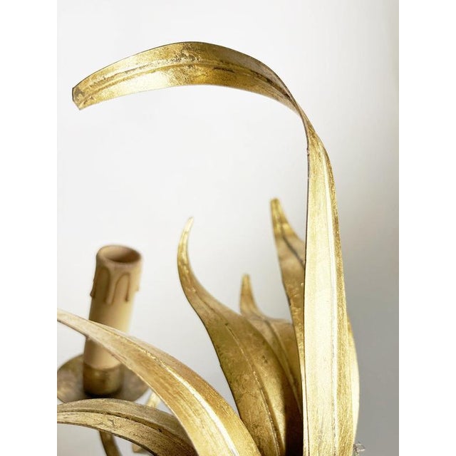 Gilt Metal Wall Light, France, 1970s For Sale - Image 12 of 15