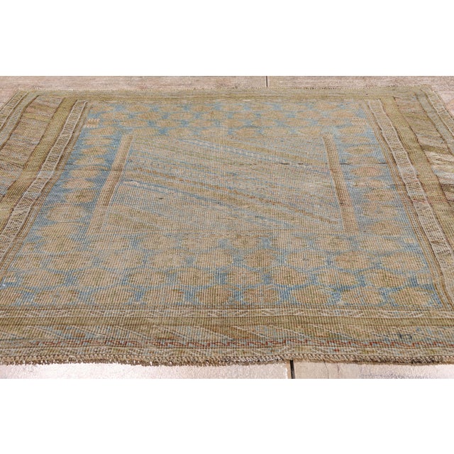 Antique Turkish Oushak Rug, 04'04 X 05'02 For Sale - Image 9 of 10