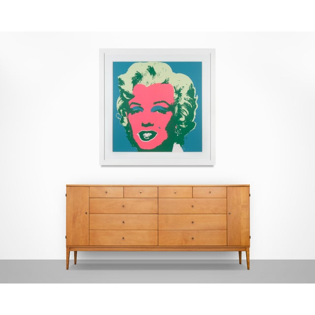 Mid-Century Modern Large Custom Framed "Marilyn" Silkscreen by Andy Warhol For Sale - Image 3 of 6