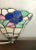 Vintage Floral Multicolor Stained Glass Wall Sconce For Sale - Image 4 of 11