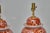 Red Pair of Red and White Porcelain Dragon Temple Jar Table Lamps For Sale - Image 8 of 12