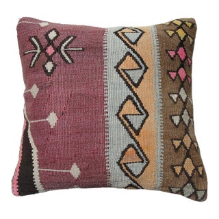 Vintage Kilim Rug Pillow Cover For Sale