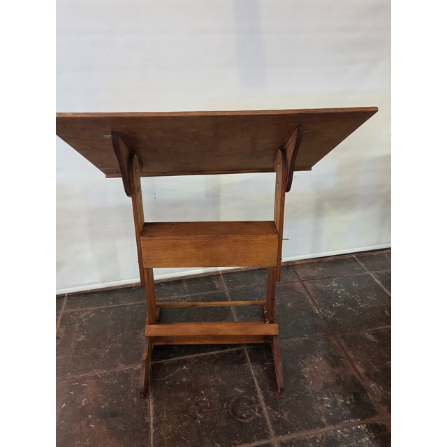 Antique Hamilton Drafting Table Drafting Desk Adjustable Height and Slope For Sale - Image 4 of 8