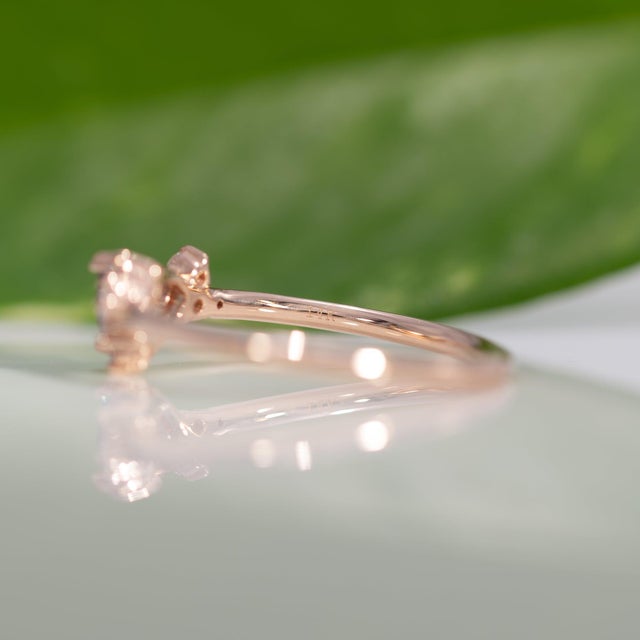 Alexandrite Ring With Earth-Mined Diamond Accents: Solid 14k Gold, Trillion 5mm, Size 6.75 For Sale - Image 12 of 12