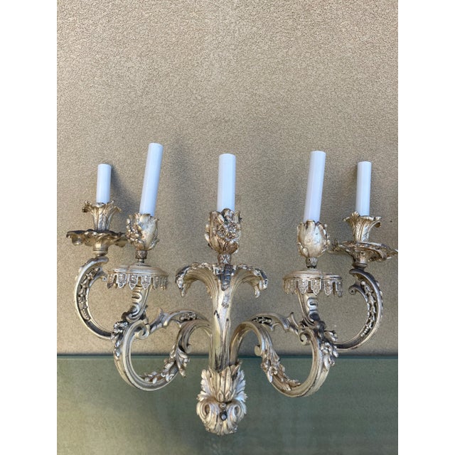 Louis XV Silver Wall Sconce For Sale - Image 11 of 13