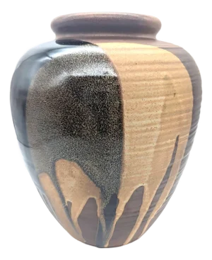 1970s Pottery Craft Glazed Stoneware Vase