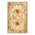 1880s Beige Floral Classic Folk Art Antique American Hooked Knotted Wool Rug For Sale