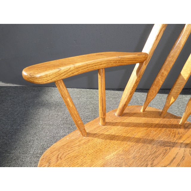 Vintage Royola Pacific MidCentury French Country Oak Windsor Rocking