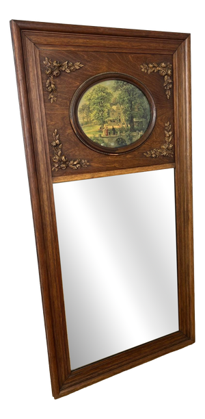 French Style Wall Mirror in Oak