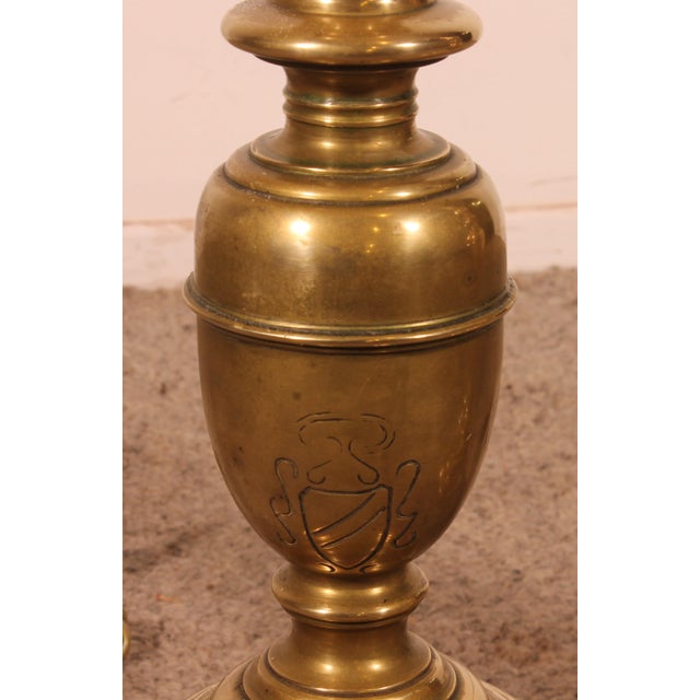 Italian Renaissance Style Bronze Candlestick Lamps, 1920s, Set of 2 For Sale - Image 6 of 10