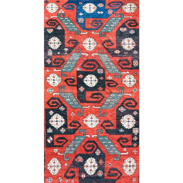 Persian Early 20th Century Persian Kazak Rug For Sale - Image 3 of 16