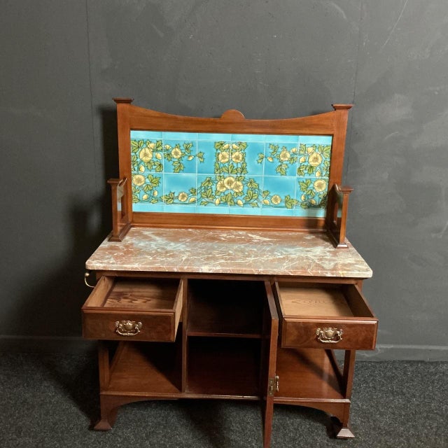 Antique Art Nouveau Washstand, 1895 For Sale - Image 4 of 7