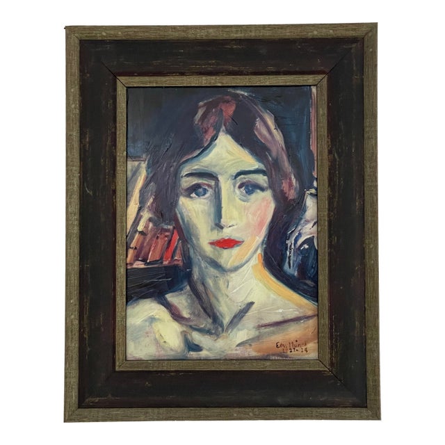 After Edvard Munch “Birgit Prestøe” Hand-Textured Fine Art Portrait Print, 1924 For Sale