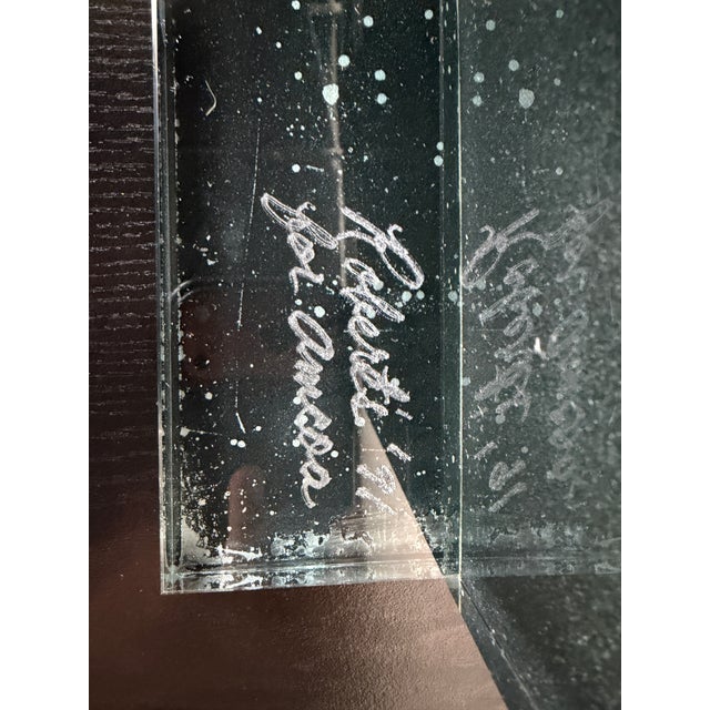 1990's Vintage Robert's for Ancoa Cowboy Art Glass Sculpture For Sale - Image 10 of 15