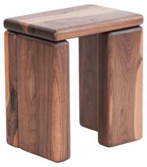 Timber Stool Walnut by Onno Adriaanse