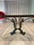 Mid-Century Modern Vintage Mid-Century Industrial Dining Table With Sculptural Wrought Iron & Glass For Sale - Image 3 of 5