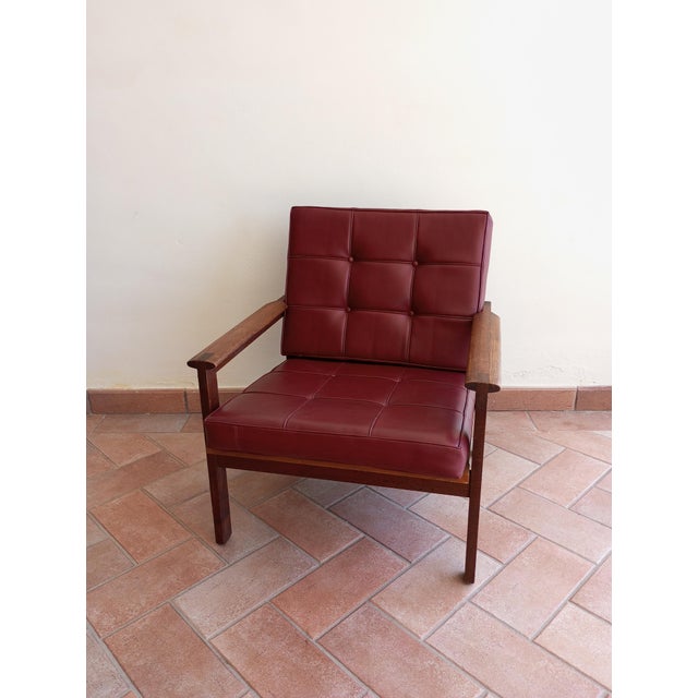 1960s Teak and Leather Lounge Chairs by Illum Wilkelsø for Niels Eilersen, Denmark, 1960s, Set of 2 For Sale - Image 5 of 16