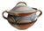 1991 Studio Art Wood Fired Pottery Lidded Bowl For Sale