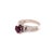 Traditional Diamond Tourmaline Rubellite Ring 4.5 14k Gold 1.38 TCW Women Certified For Sale - Image 3 of 12