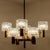 Chandelier designed by carl fagerlund for orrefors, sweden. Consists of eight crystal handmade glass diffusers on polished...