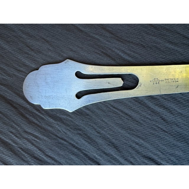 Mid 20th Century Mid 20th Century Sterling Silver Monogrammed Letter Opener For Sale - Image 5 of 10