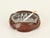 Spectacular Mid-Century Italian ashtray fully made of thick curved brown leather and cut crystal glass. This stylish piece...