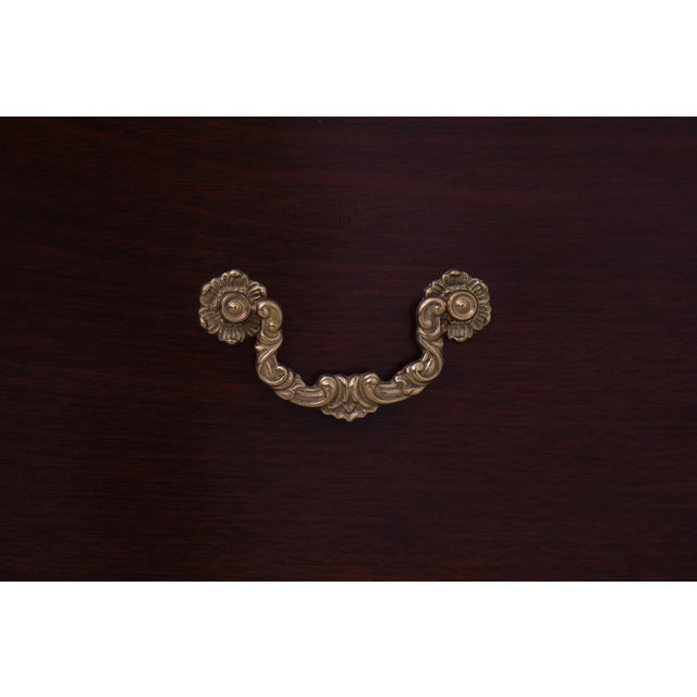 Brown Stickley Colonial Williamsburg Mahogany Bookcase W. Wood Shelves For Sale - Image 8 of 18