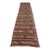 1950s Traditional Primitive Red Striped Kilim Runner Rug For Sale